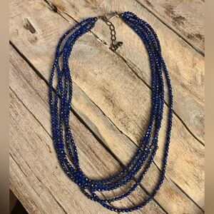 Jay King Multi-Strand Lapis Lazuli and Sterling Silver Necklace